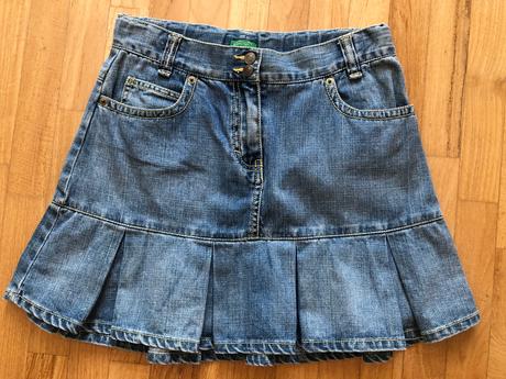 Riflová sukňa benetton č 160, benetton,158