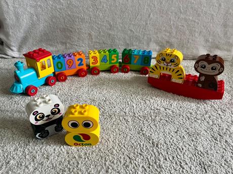 Lego duplo vlacik a hojdacka, 