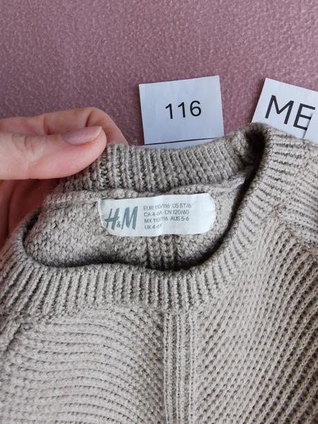 100perc. merino sveter, h&m,116