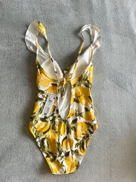 Dámske celé plavky citróny, lindex,s