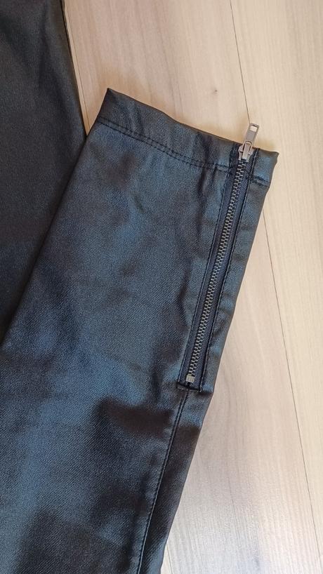 Kožené čierne nohavice, sinsay,s