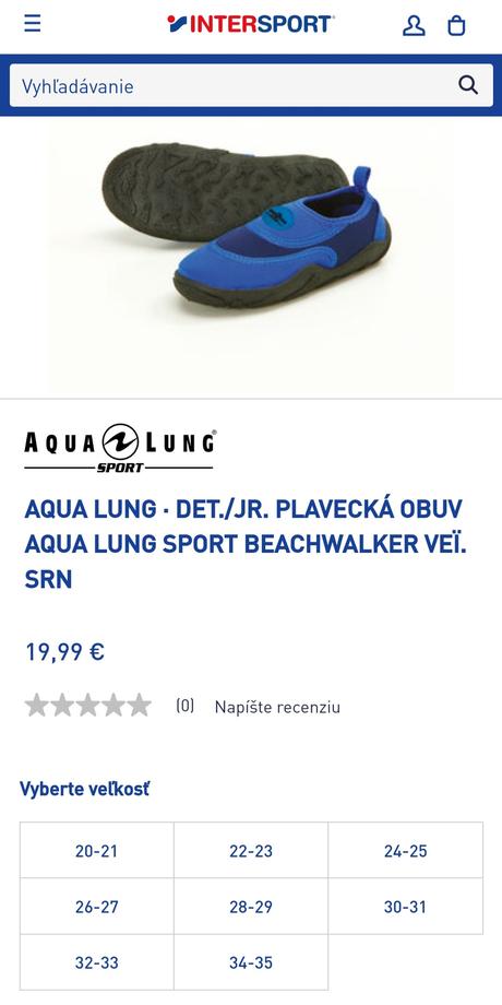 Detská plavecká obuv aqualung veľkosť 24/25, 25