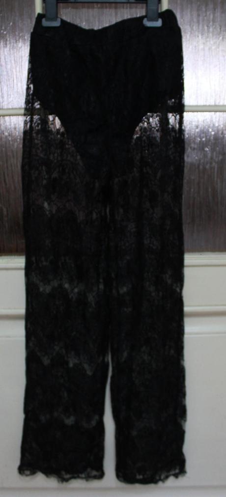 Cipkovane nohavice podsite gatkami, xs