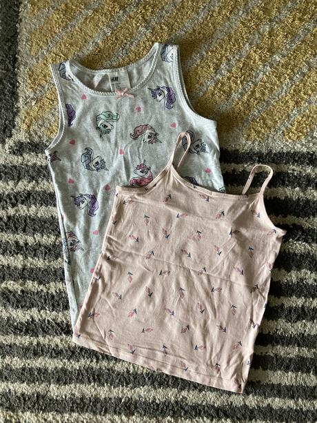 Tielka jednorožcové a kvetinkové 134/140, h&m,134