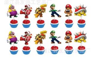 Tortový zápich super mario (24ks) - skladom,tz-123,