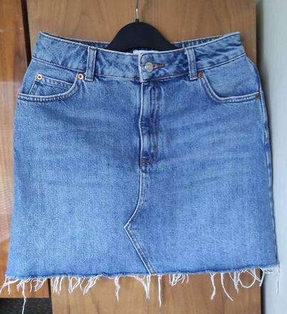 Riflová sukňa topshop, topshop,s