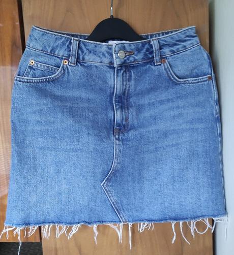 Riflová sukňa topshop, topshop,s