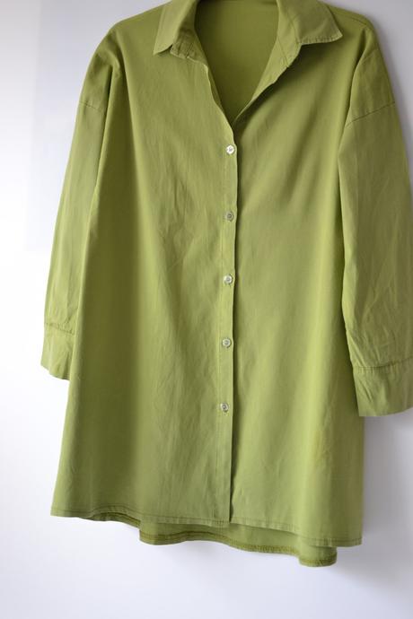 Zelené košeľové šaty uni, 