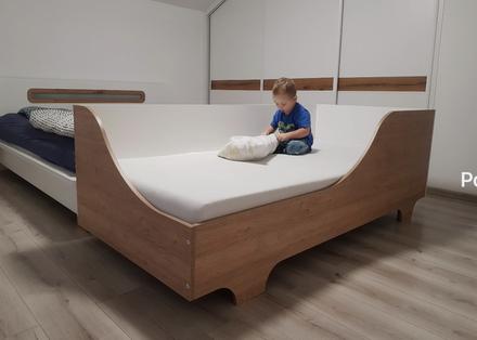 Postel s bočnicou, šírka (cm): 90,dĺžka (cm): 200