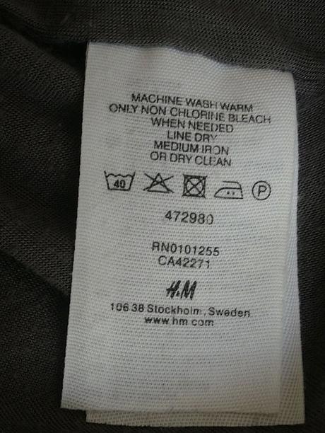 Dámsky tmavo sivý top so vzorom na ramienka, h&m, h&m,xs