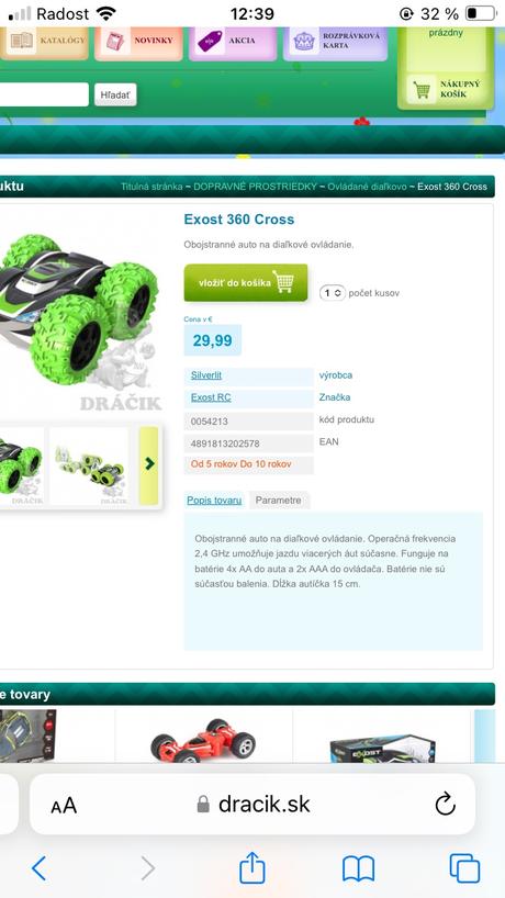 Auticko na dialkove 360,