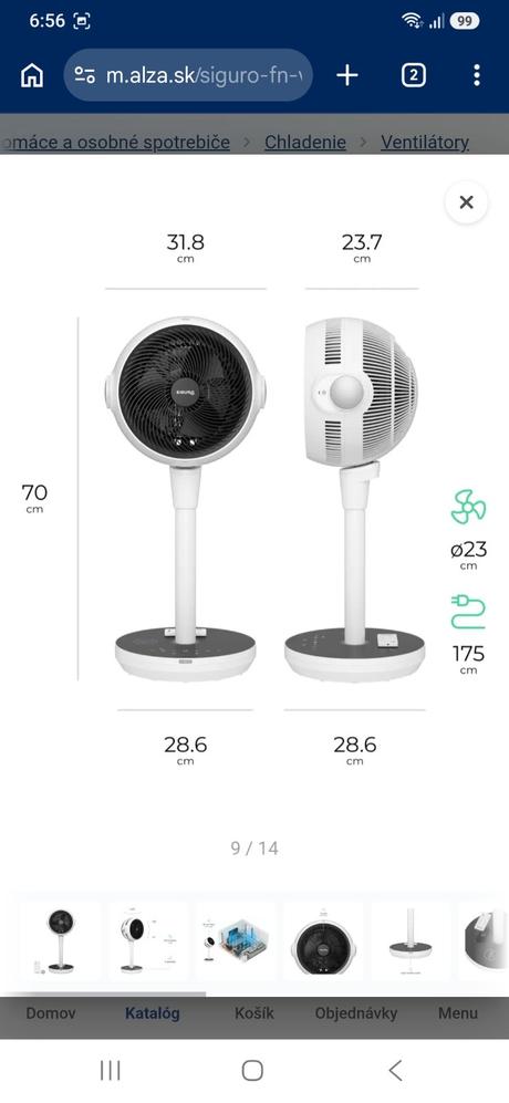 3d ventilátor-ohrievač siguro,
