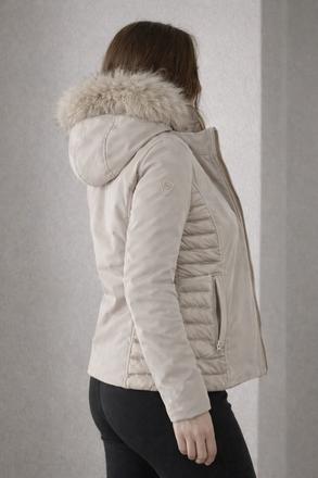 Luxusnú dámsku páperovú lyžiarsku / zimnú bundu, s