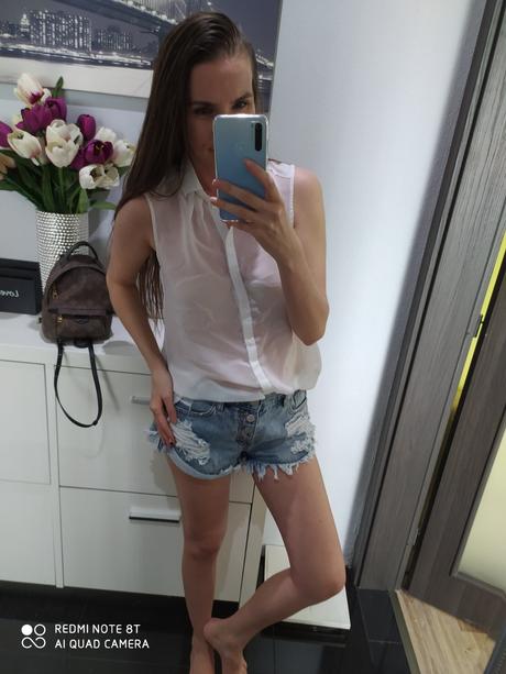 H&m biela basic blúzka, h&m,s