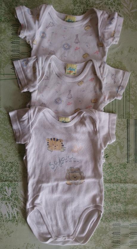 3 ks body s motívom kr, label baby, 74-80 cm, 80