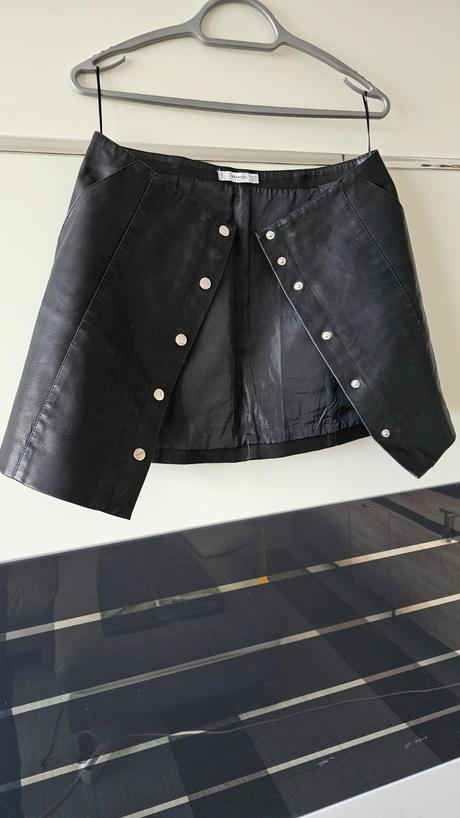 Kožená sukňa, mango,m