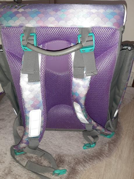 Školská anatomická taška stil coral set+kufrík, 