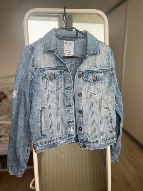 Cropp modra džinsova rifľova denim bunda, s