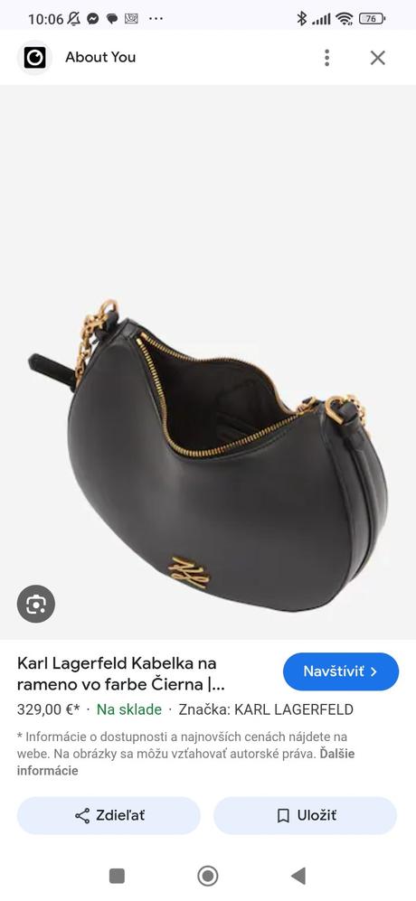 Kožená kabelka karl lagerfeld,