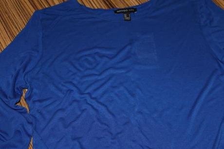 Modré padavé šaty mango v. m, mango,m