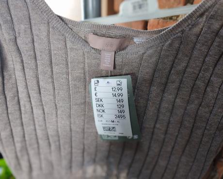Pletený top l, h&m,l