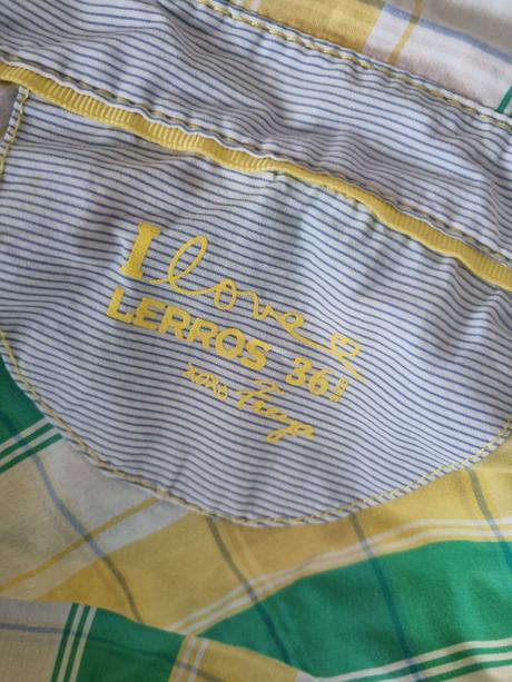 Žlto-zeleno-biela košeľa lerros veľ. 38, 38