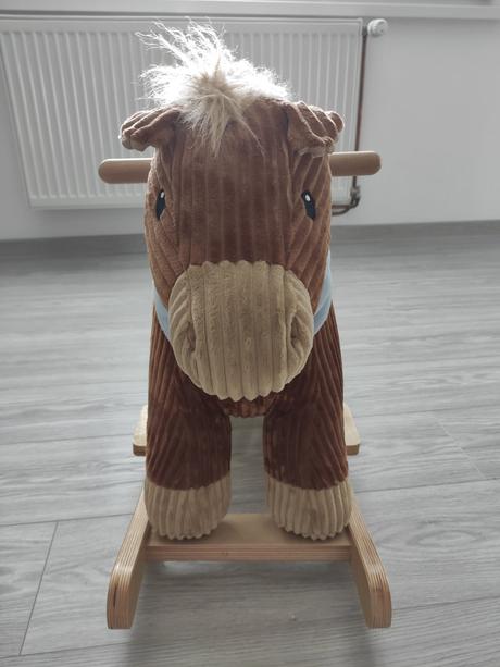 Hojdací kôň plyš/drevo, 