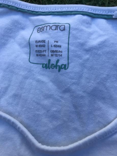 3 dámske tričká - zelené, modré a biele aloha, m