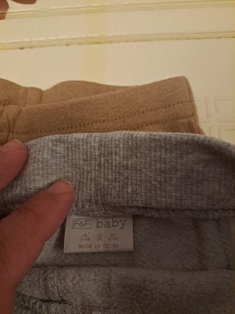 Tepláky, roxm. 62/68cm, 3 ks, 62