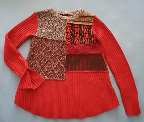 Desigual patchworkový sveter, desigual,m