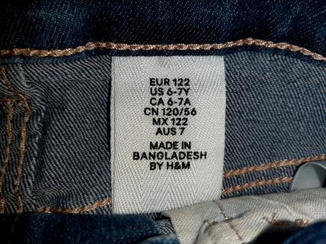 Dievčenská rifľová sukňa, h&m,122