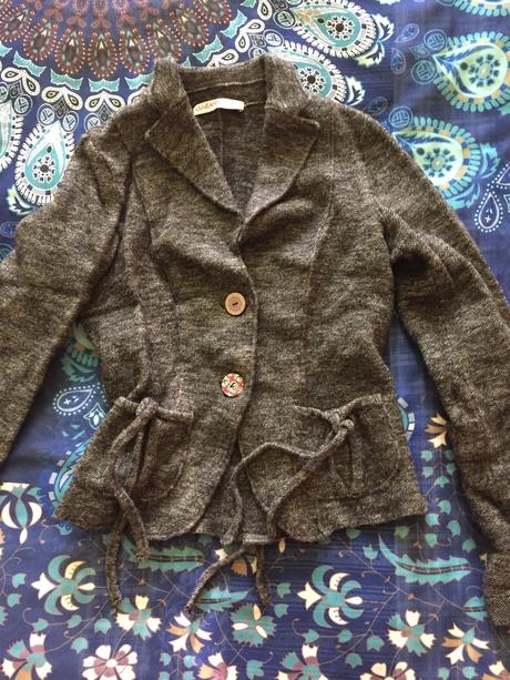 Šedé sako.kabátik, s