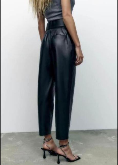 Koženkové nohavice, zara,m