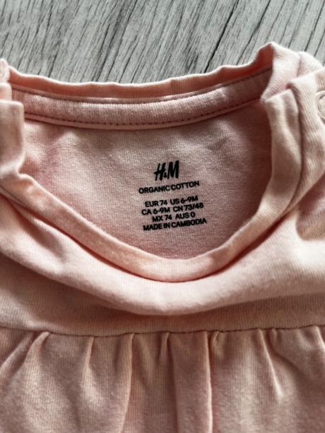 Utešené body šaty so zajačikmi, h&m,74