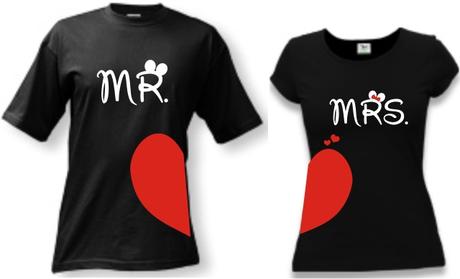 Tričká pre párik - mr /mrs, l - xxl