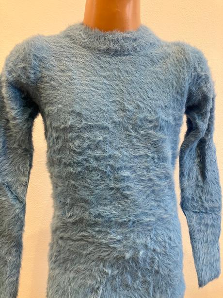 Dievčenské huňaté zimné šaty, 116