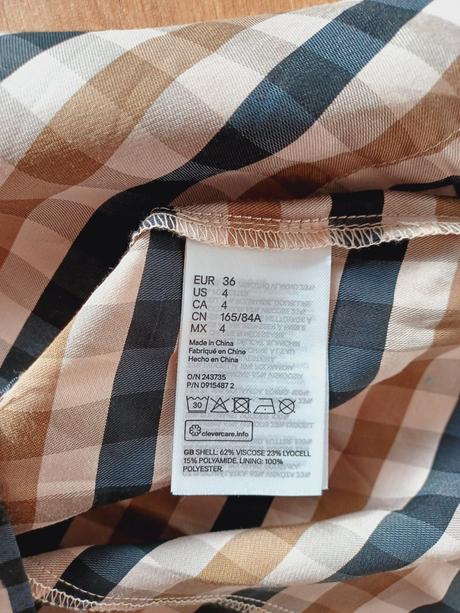 Kárované šaty, h&m,36