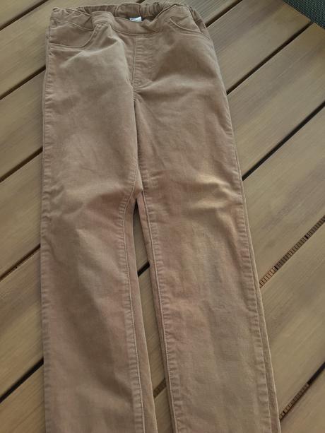 Hnedé jegginsy h&m 134cm, h&m,134