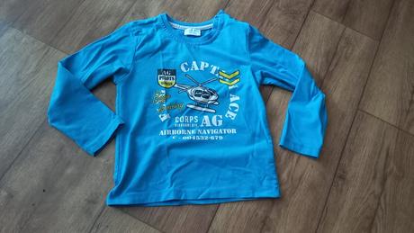 Modré tričko vrtulník 86/92 pekný stav, 92