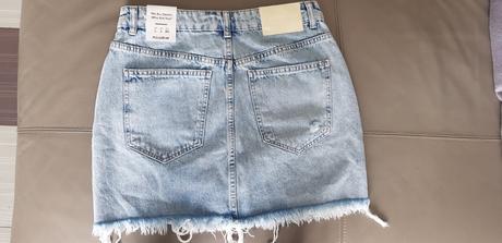 Riflová sukňa, pull&bear,l