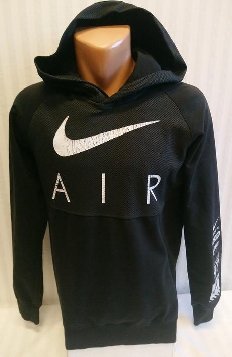 Pánska čierna mikina s kapucňou s nápismi, nike, s, nike,s