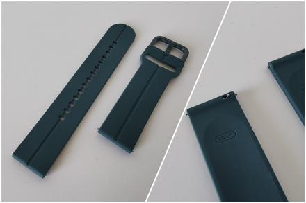 Tmavozelený silikónový remienok na hodinky 20 mm,