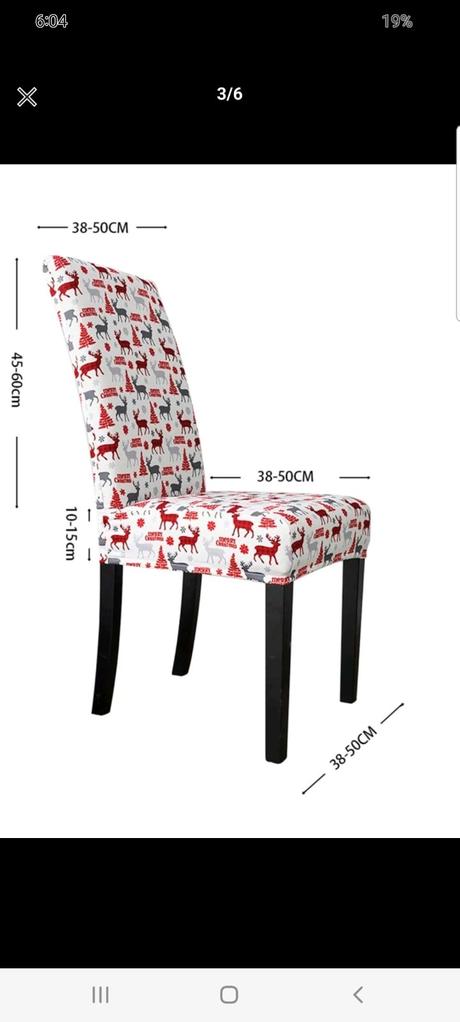 Poťah na stoličku vianoce, 