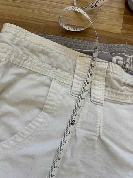 Biele ľanové nohavice, 158