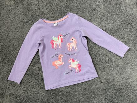 Fialové tričko s jednorožcami v.110, dopodopo,110