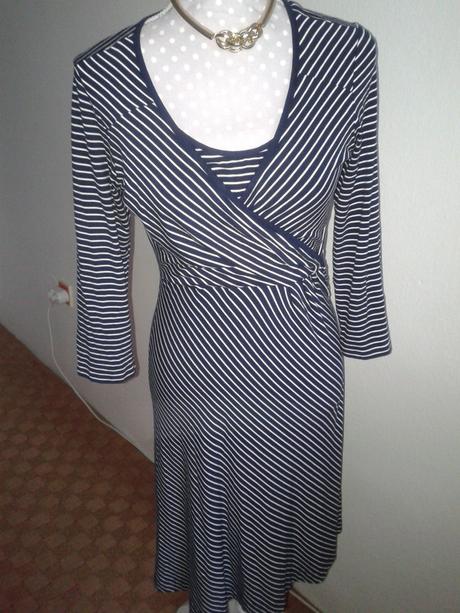 Modro biele elastické šaty tom tailor veľ. s, tom tailor,s