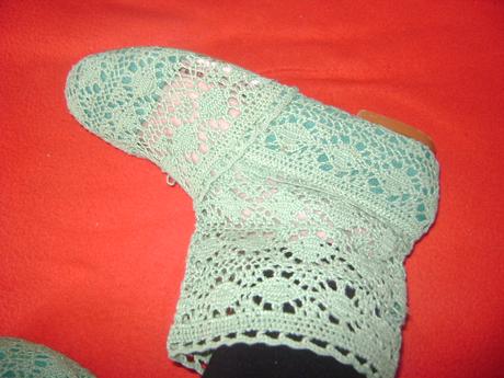 Zelené háčkované čižmy, 38, nove, 38