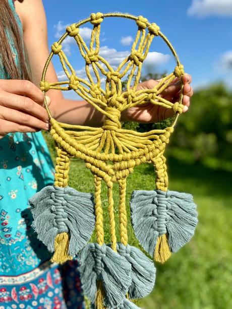 Pletený lapač snov,