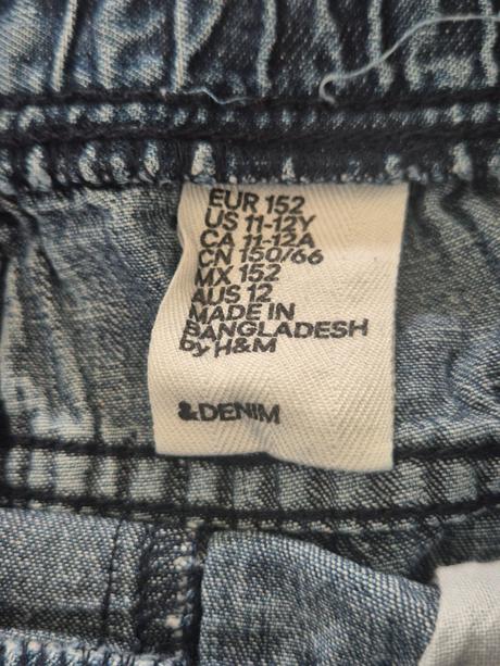Riflové kraťasy 152/158, h&m,152