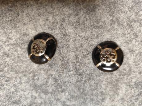 Retro nausnicky, cca 50 rokov stare, cierno strieb, 